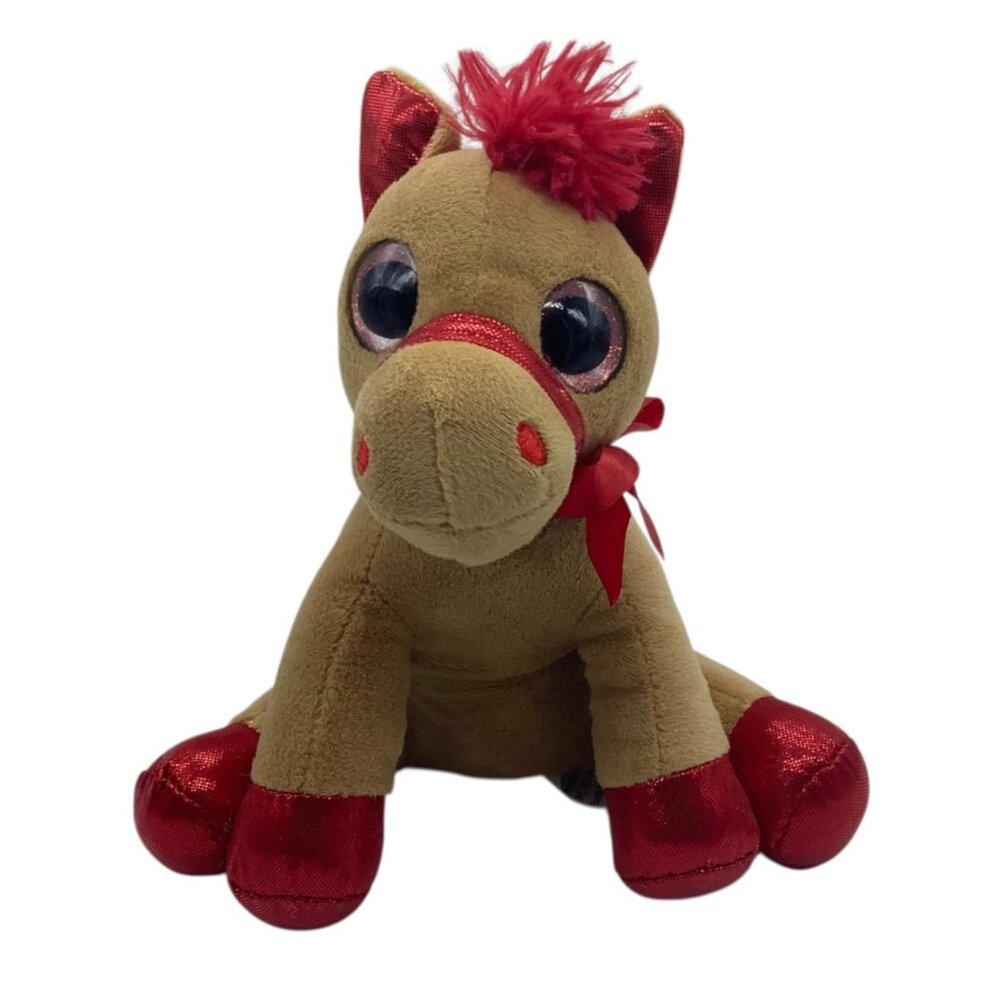 Horse Heart Tattoo Plush Animal Toy Inter-American Products 8" Sparkly Eyes